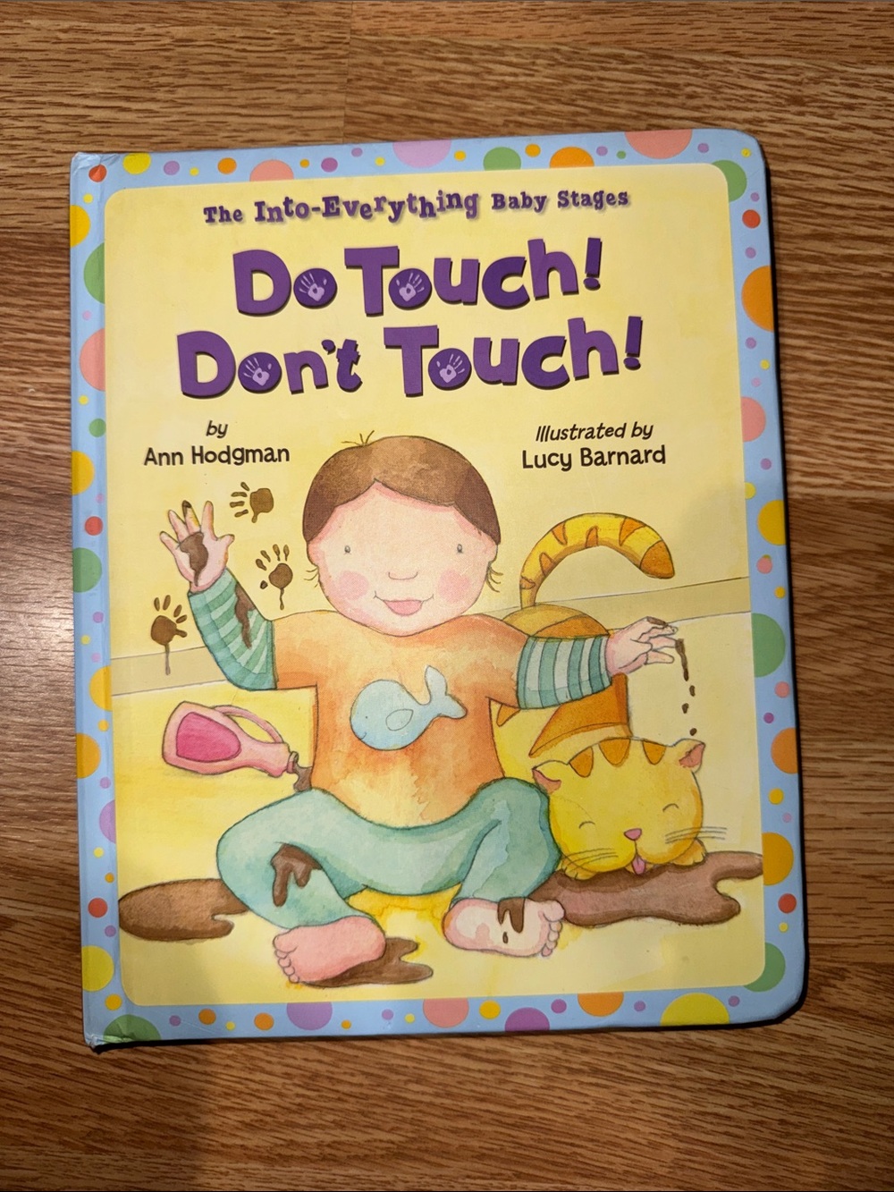 Do Touch! Don’t Touch! Kids Board Book - Yellow/Blue